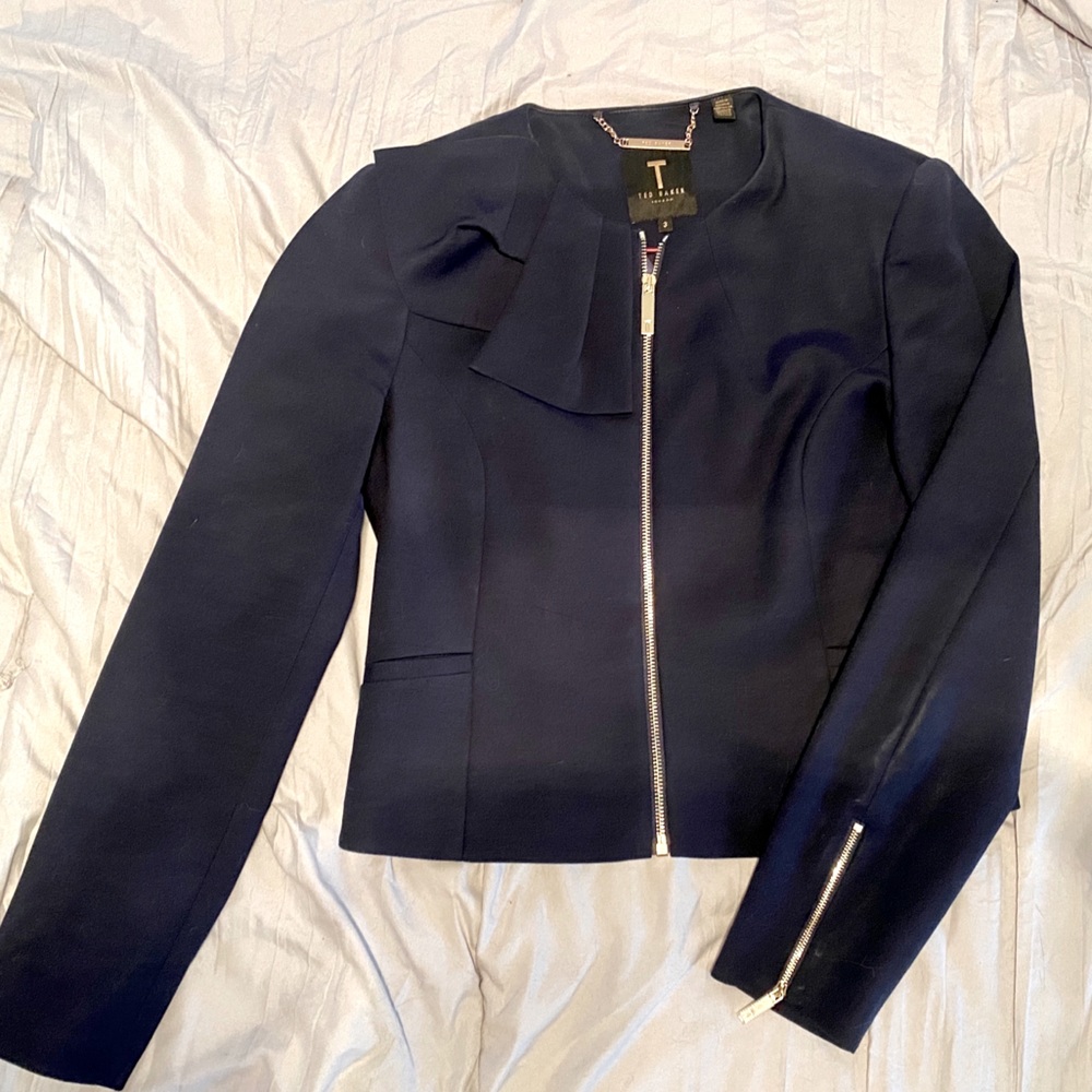 Ted Baker Cropped Jacket with Bow Detail
